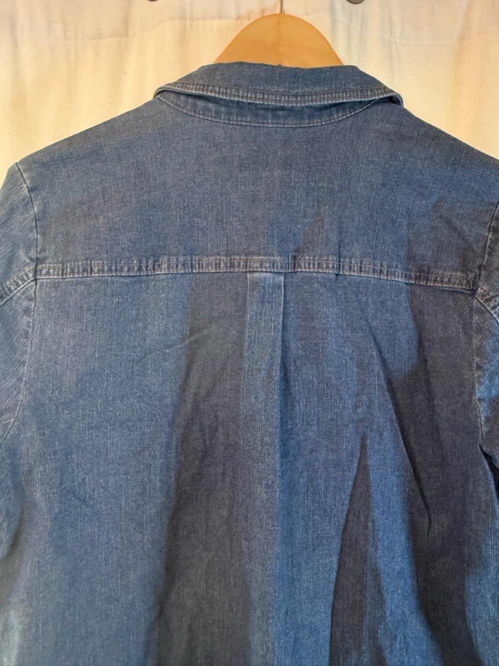 d&co. Denim Button-Front Tunic Shirt Jacket - Picture 9 of 11
